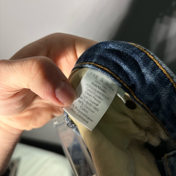 Rag & Bone Nina High-Rise Cigarette Jeans in Clean Peony Size 30 - Picture 7 of 7